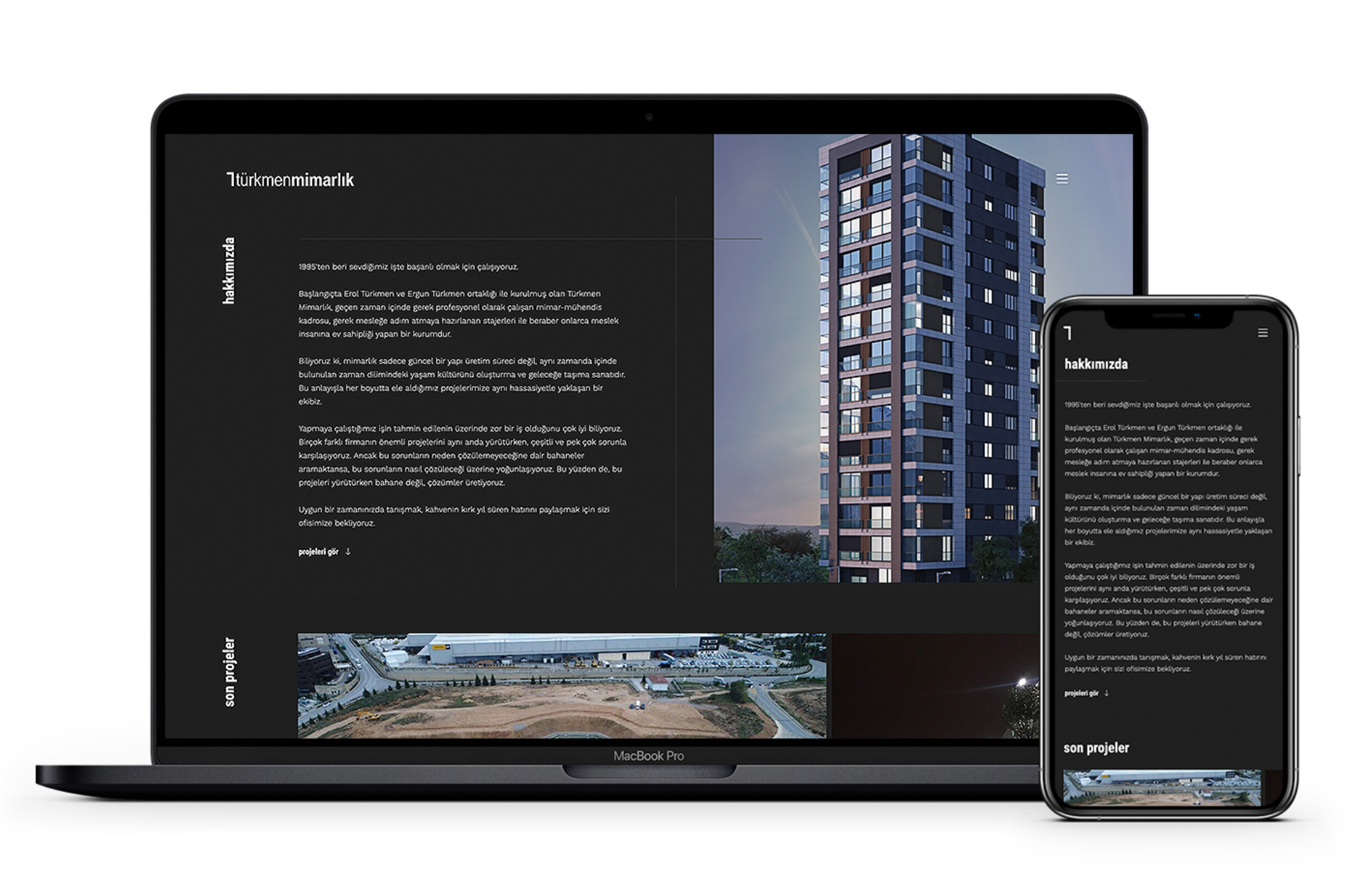 Website for Architectural Design Studio - Desktop & Mobile Mockup